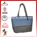 Beach Tote Print Weekend Bag with Mesh Webbed Handles